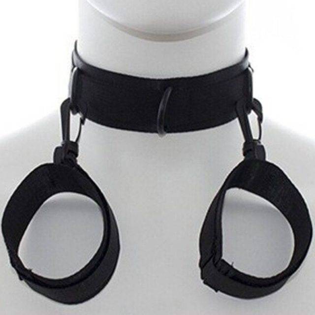 Collar With Handcuffs For Bdsm Sex Play Restraint Sex Toys Master Slave Adult Game Sex Toys